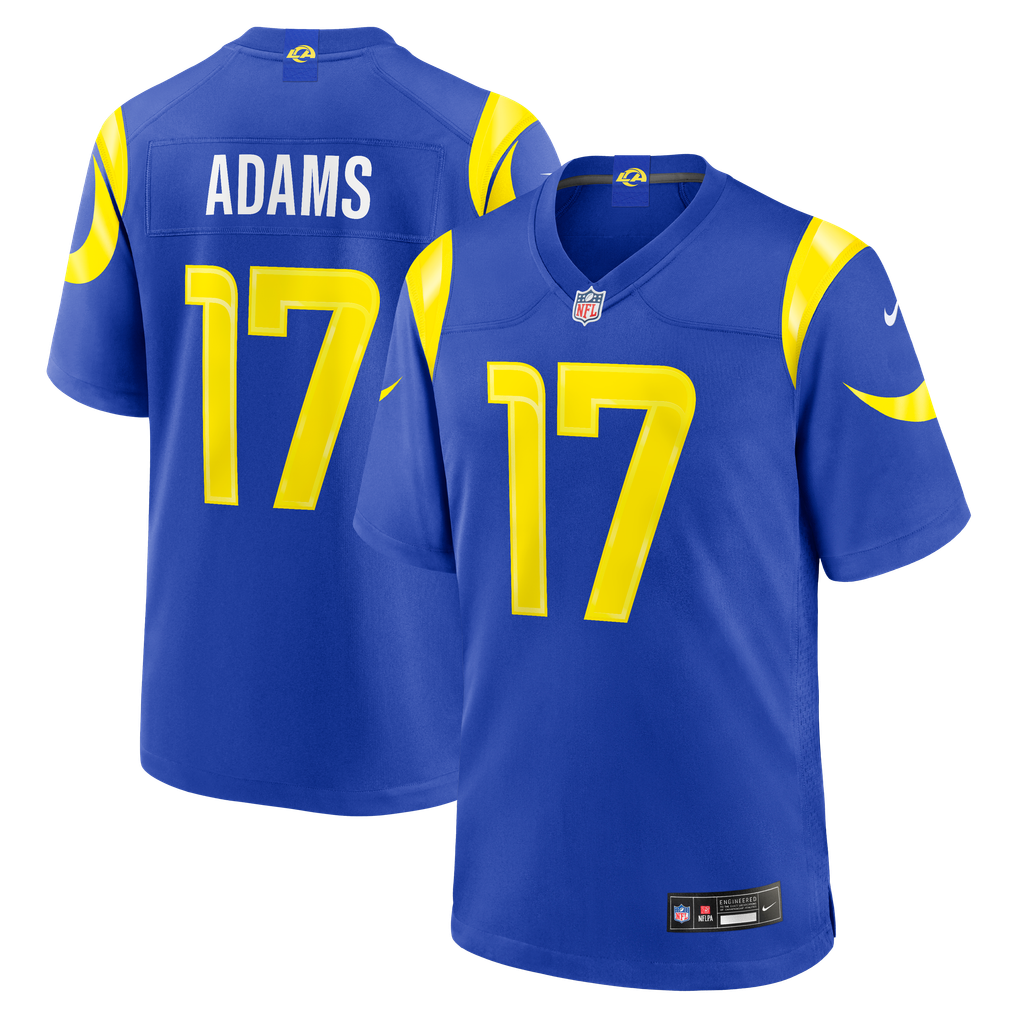 Men's Los Angeles Rams Davante Adams Nike Royal Team Game Player Jersey - Image 2