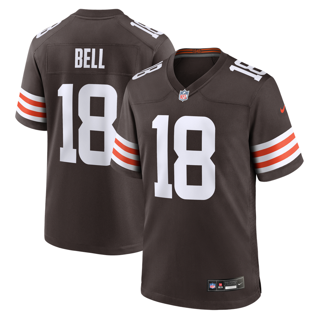 Men's Cleveland Browns David Bell Nike Brown Game Jersey - Image 2