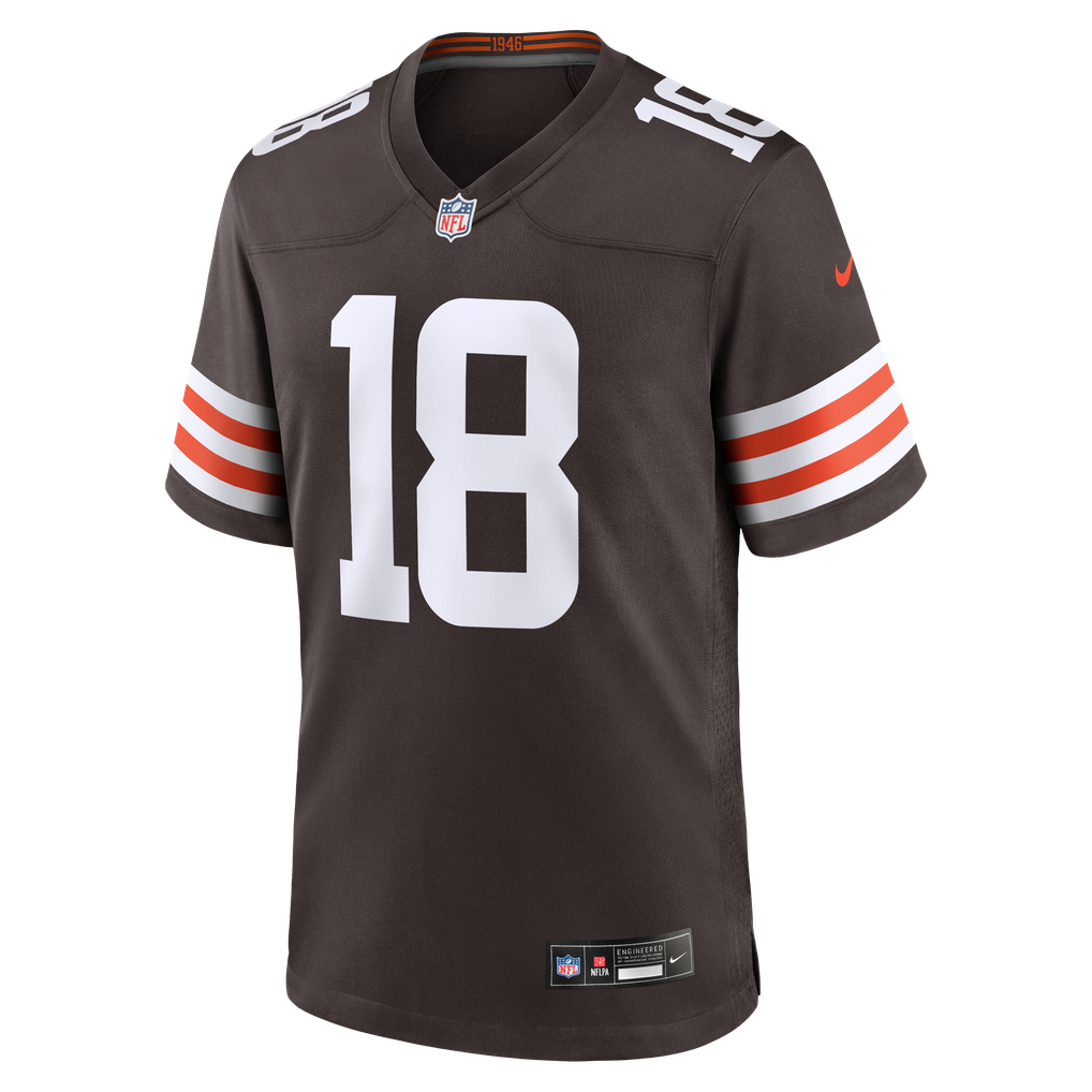 Men's Cleveland Browns David Bell Nike Brown Game Jersey - Image 3