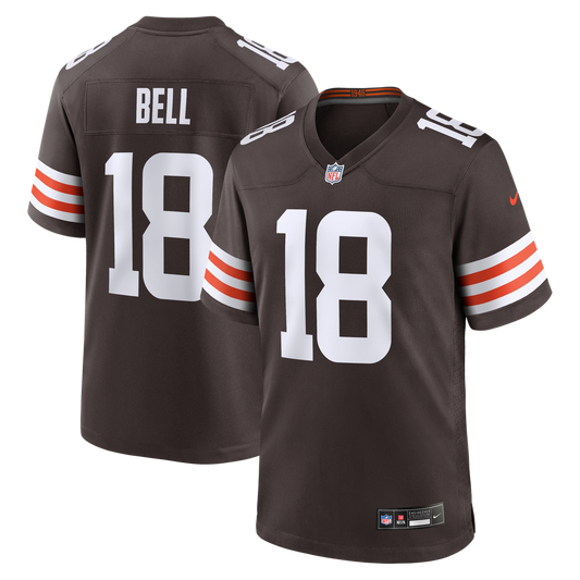 Men's Cleveland Browns David Bell Nike Brown Game Jersey - Image 1