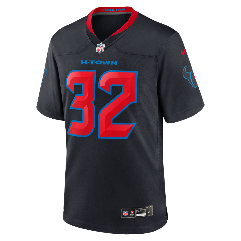 Men's Houston Texans David Montgomery Nike Navy Alternate Game Jersey - Image 3