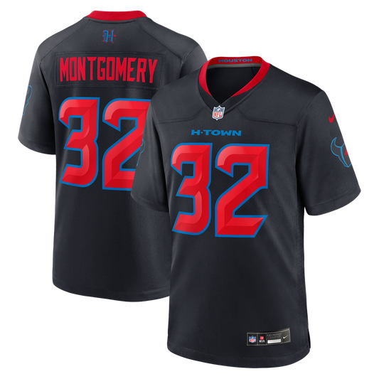 Men's Houston Texans David Montgomery Nike Navy Alternate Game Jersey - Image 1