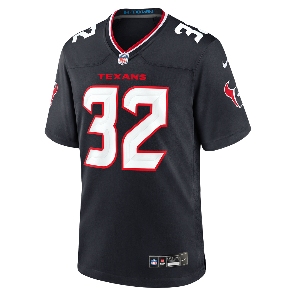 Men's Houston Texans David Montgomery Nike Navy Game Jersey - Image 3