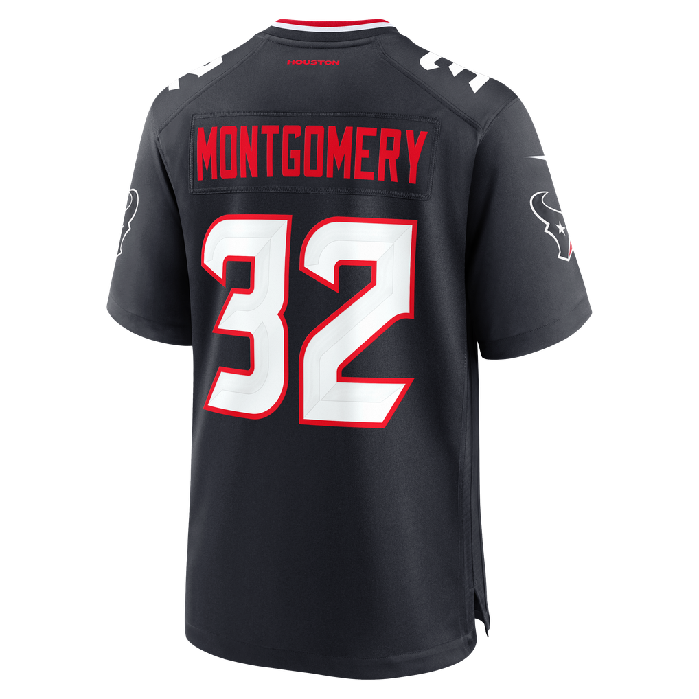 Men's Houston Texans David Montgomery Nike Navy Game Jersey - Image 4