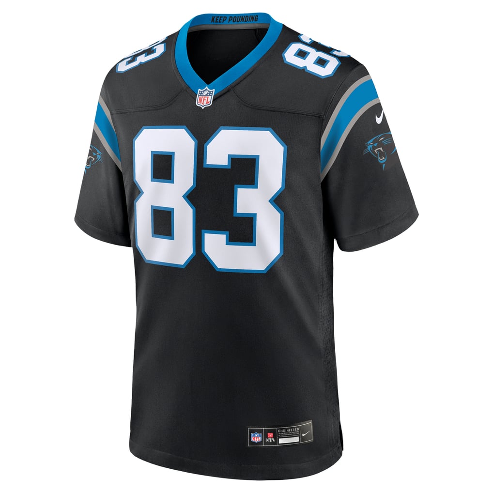 Men's Carolina Panthers David Moore Nike Black Game Jersey - Image 3