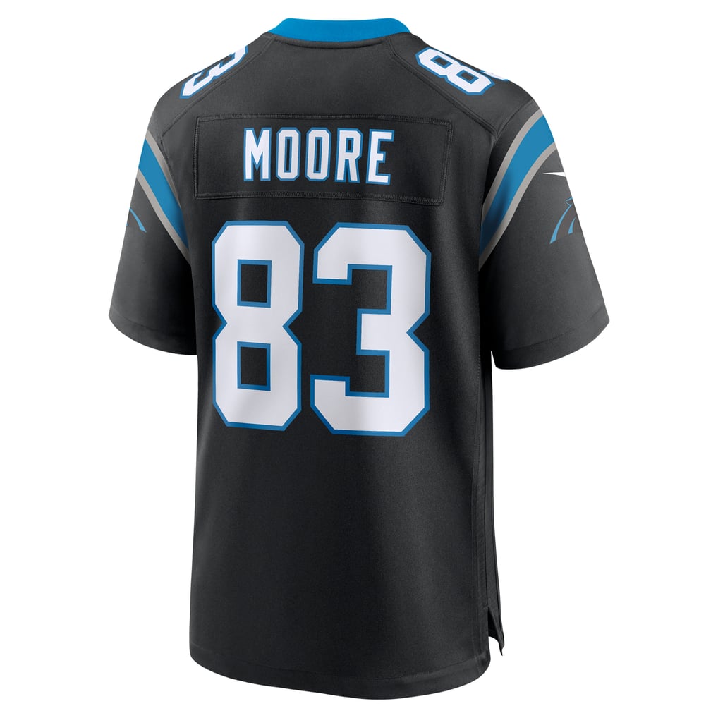 Men's Carolina Panthers David Moore Nike Black Game Jersey - Image 4