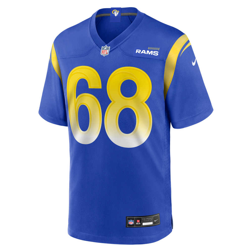 Men's Los Angeles Rams David Quessenberry Nike  Royal Team Game Jersey - Image 3