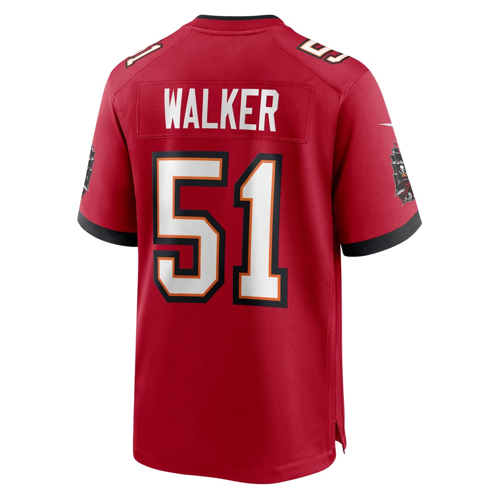 Men's Tampa Bay Buccaneers David Walker Nike  Red Team Game Jersey - Image 4