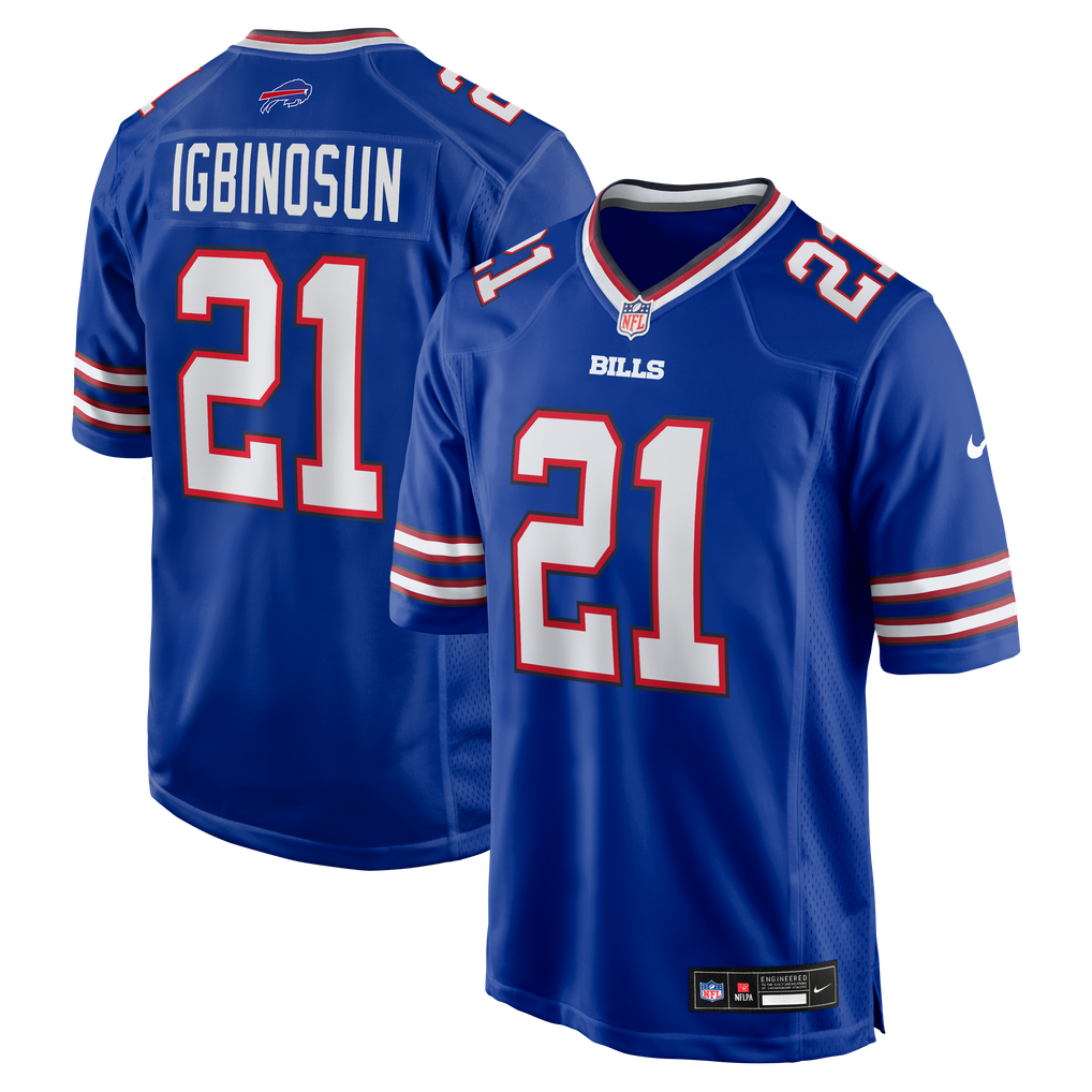 Men's Buffalo Bills Davison Igbinosun Nike Royal Team Game Jersey - Image 2