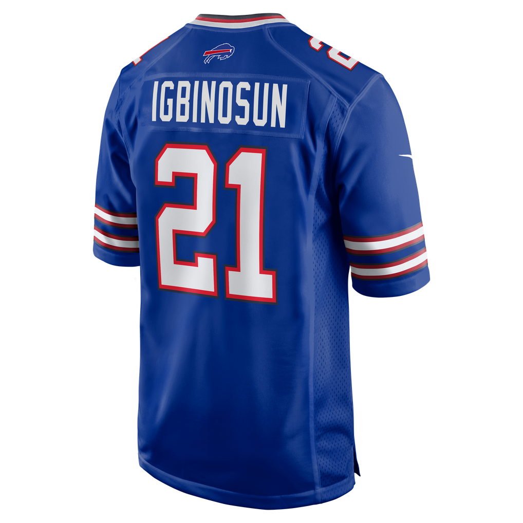 Men's Buffalo Bills Davison Igbinosun Nike Royal Team Game Jersey - Image 6
