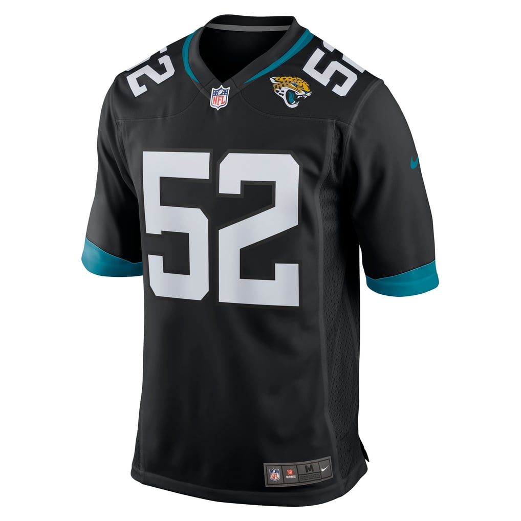 Men's Jacksonville Jaguars DaVon Hamilton Nike Black Game Jersey - Image 3