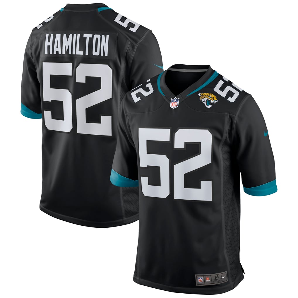 Men's Jacksonville Jaguars DaVon Hamilton Nike Black Game Jersey - Image 1