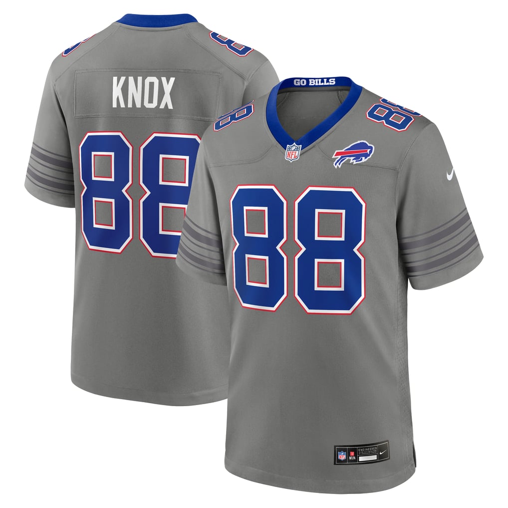 Men's Buffalo Bills Dawson Knox Nike Gray Nickel City Game Jersey - Image 2