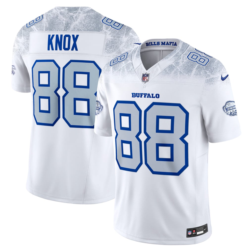 Men's Buffalo Bills Dawson Knox Nike White Rivalries Collection Stitched Limited Jersey - Image 1