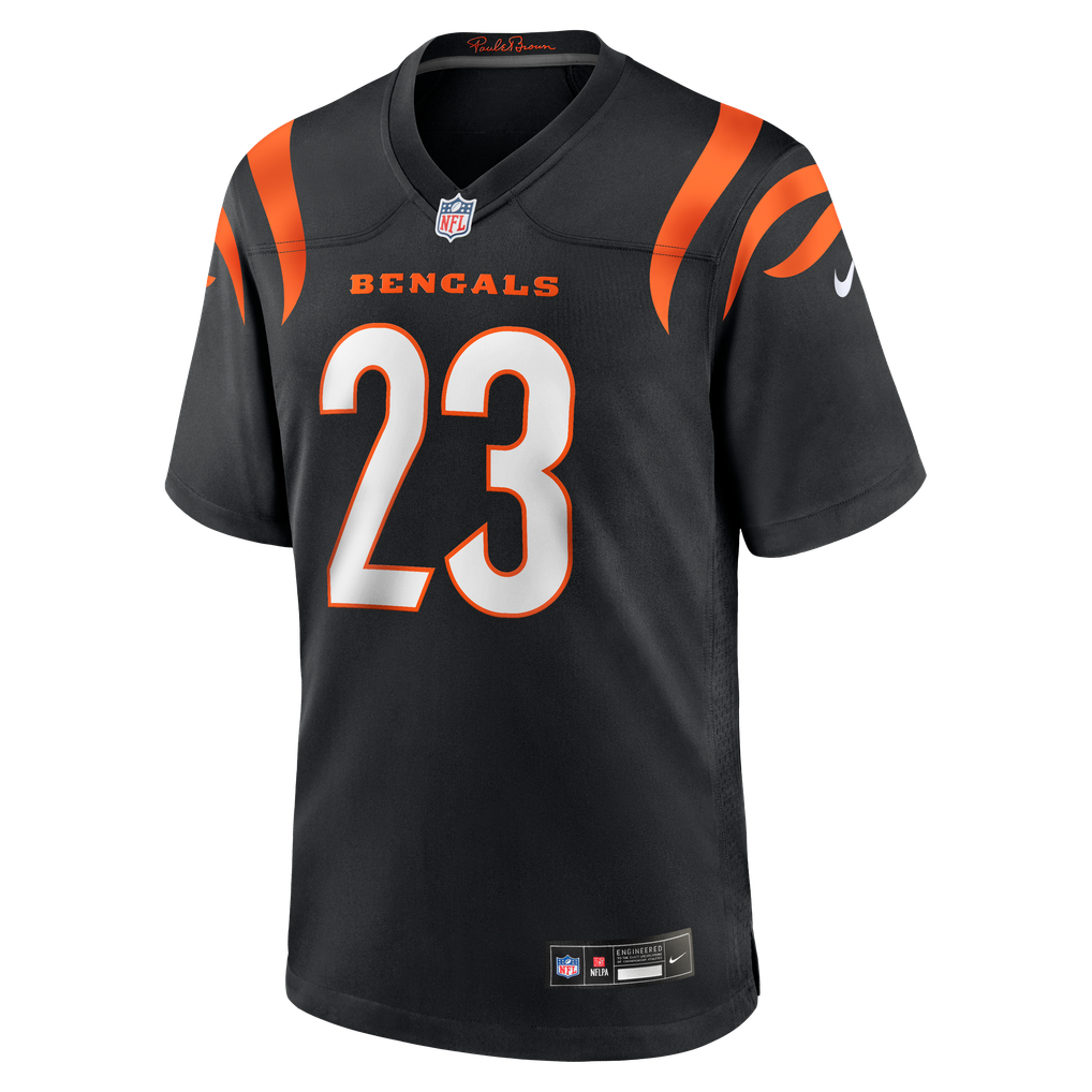 Men's Cincinnati Bengals Daxton Hill Nike Black Player Game Jersey - Image 3