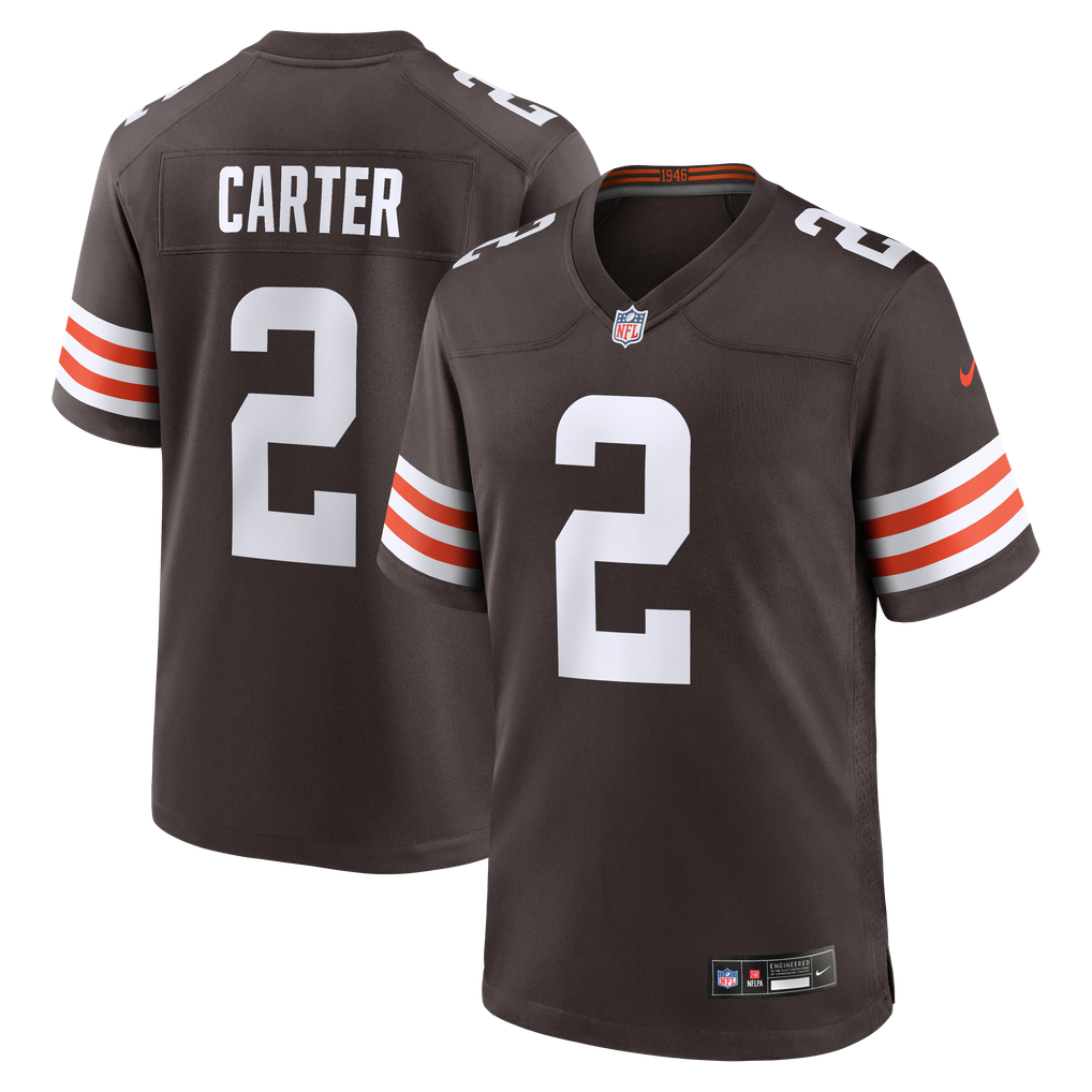 Men's Cleveland Browns DeAndre Carter Nike Brown Team Game Jersey - Image 2