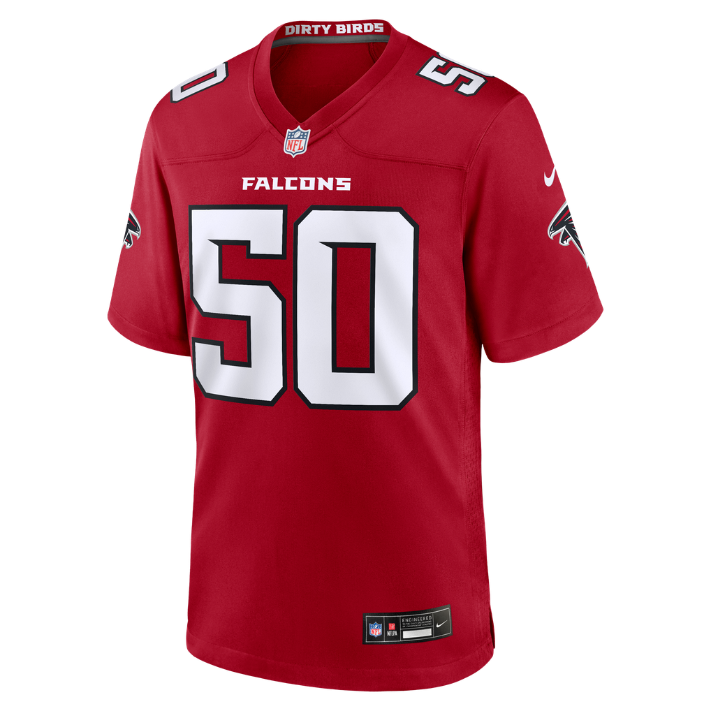 Men's Atlanta Falcons Deangelo Malone Nike Red Team Game Jersey