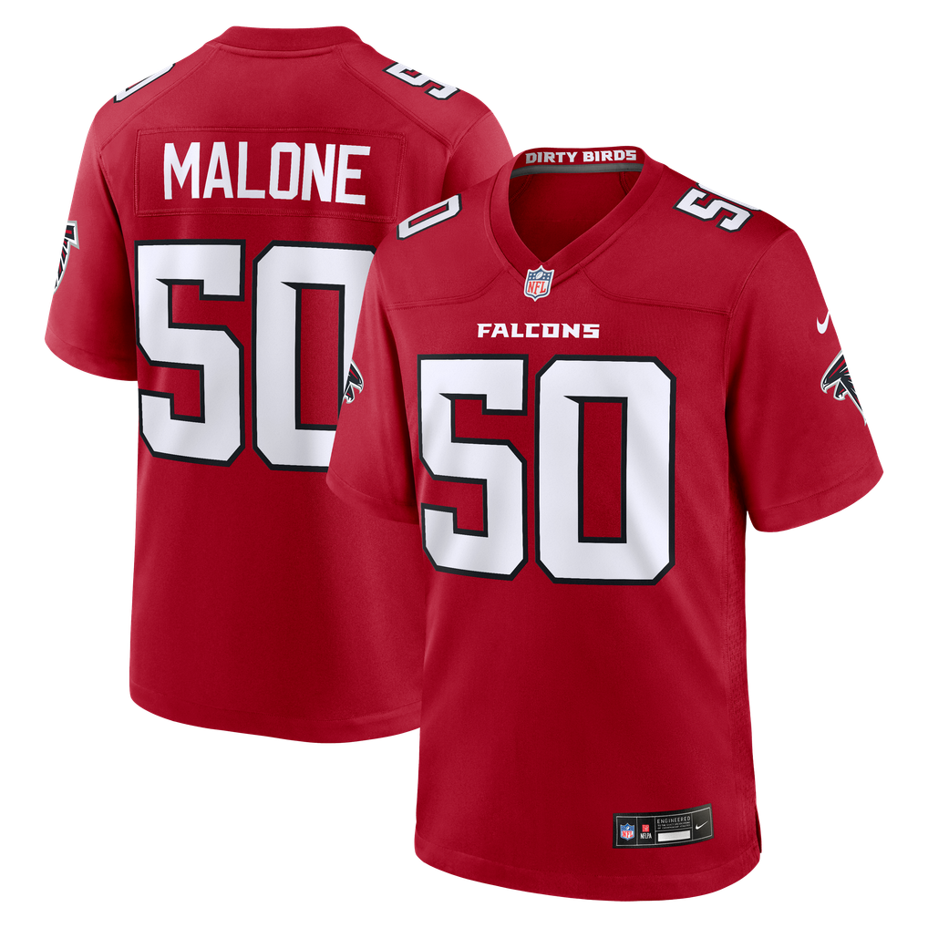 Men's Atlanta Falcons Deangelo Malone Nike Red Team Game Jersey