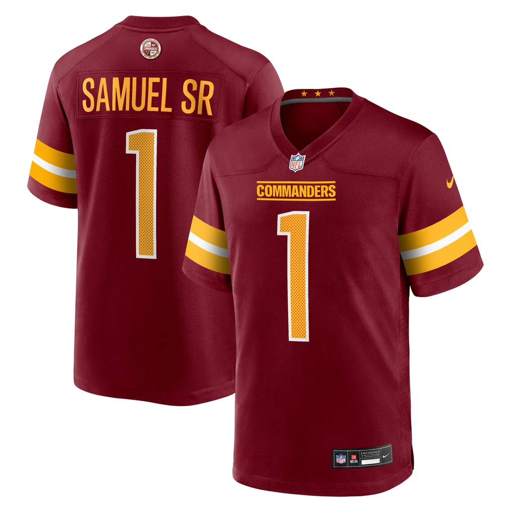 Men's Washington Commanders Deebo Samuel Sr Nike Burgundy Game Player Jersey - Image 1