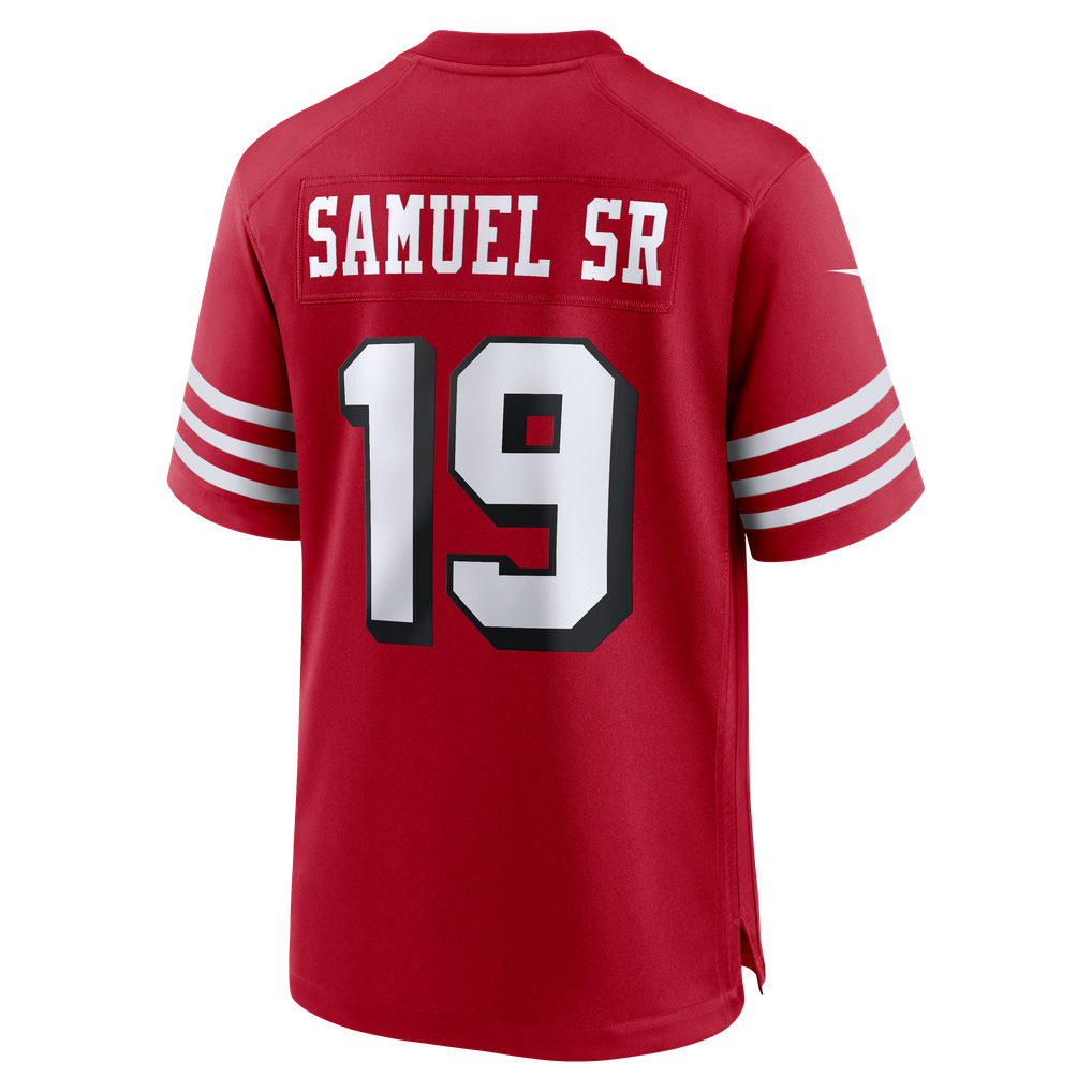Men's San Francisco 49ers Deebo Samuel Sr Nike Scarlet Alternate Game Jersey - Image 4