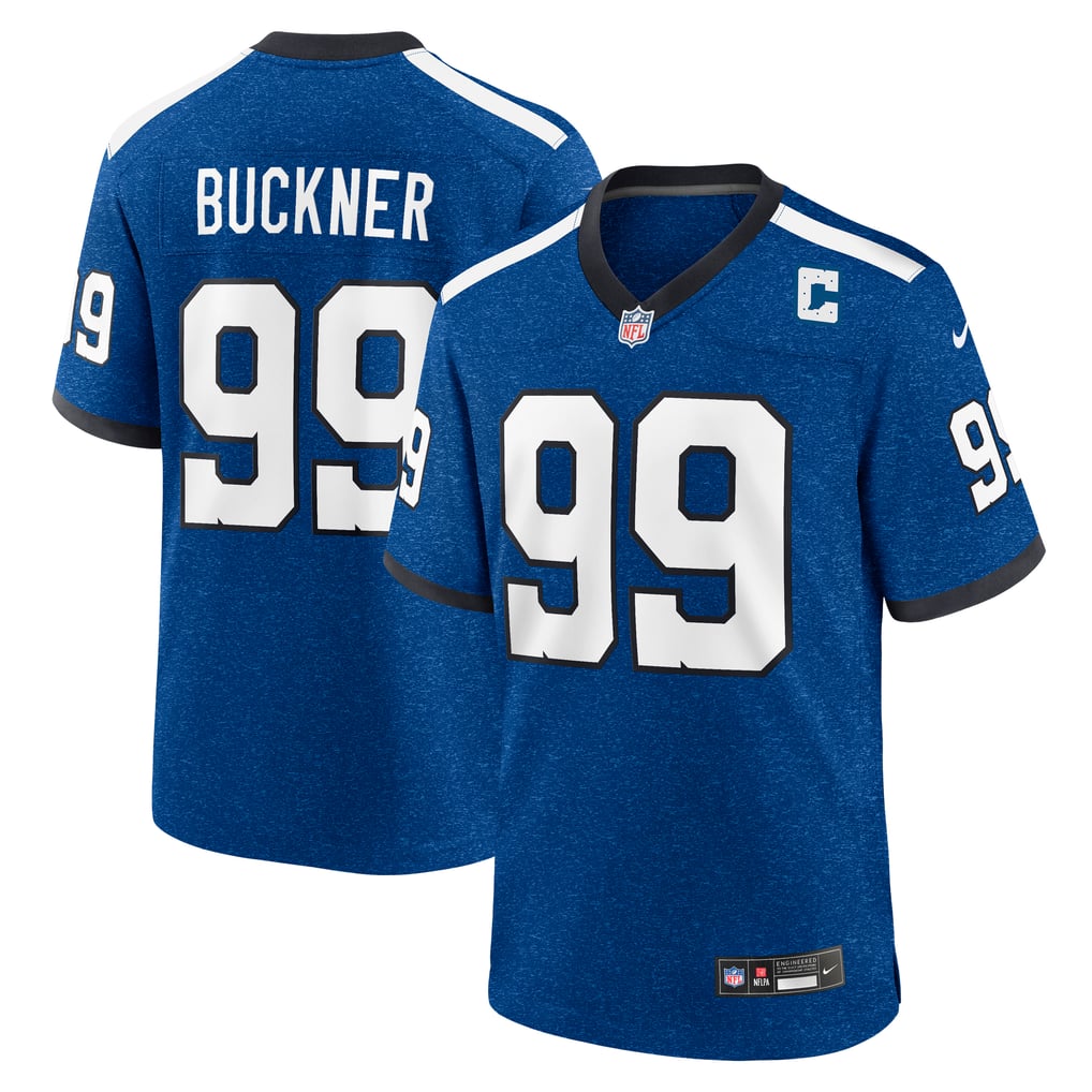 Men's Indianapolis Colts DeForest Buckner Nike Blue Alternate Game Jersey - Image 2