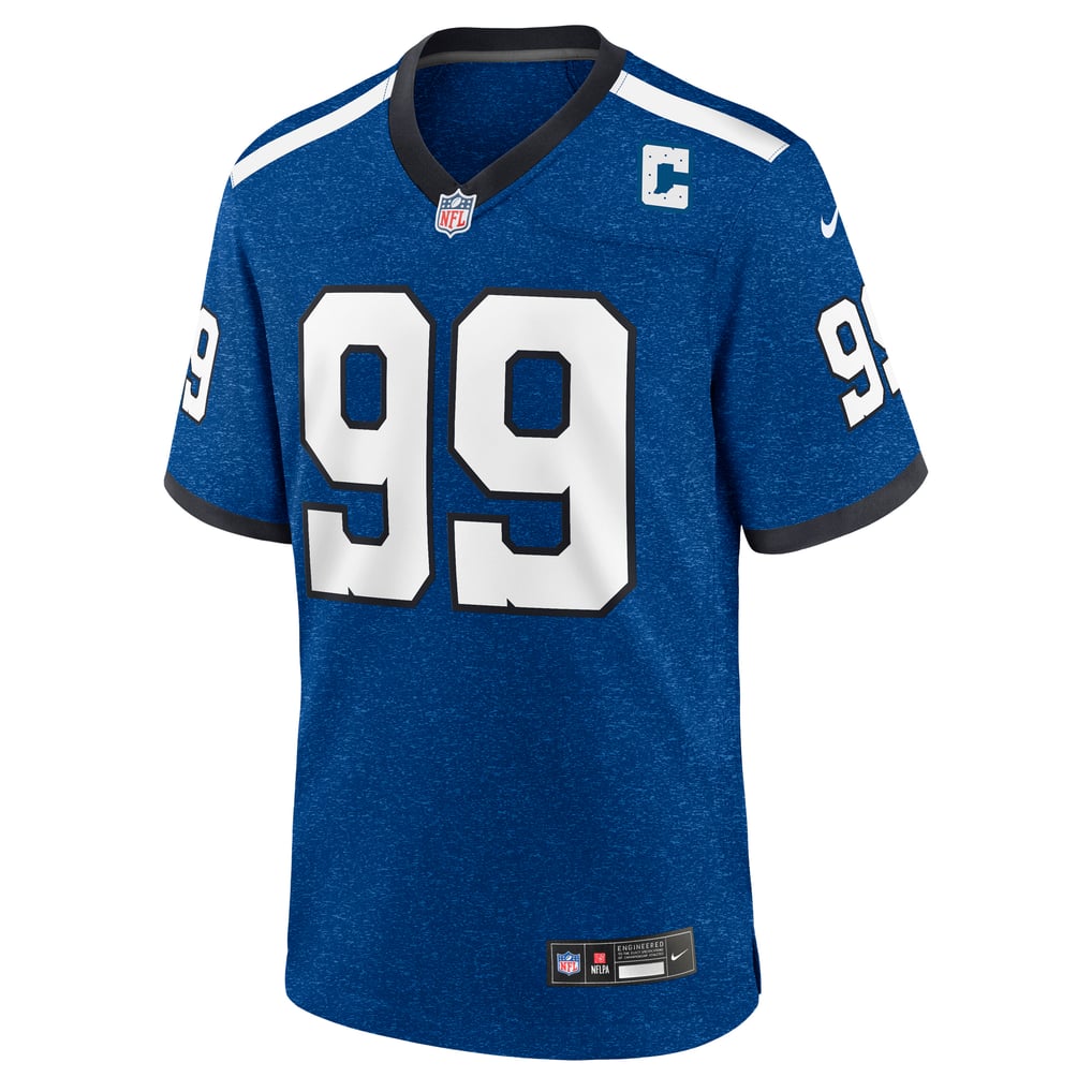 Men's Indianapolis Colts DeForest Buckner Nike Blue Alternate Game Jersey - Image 3