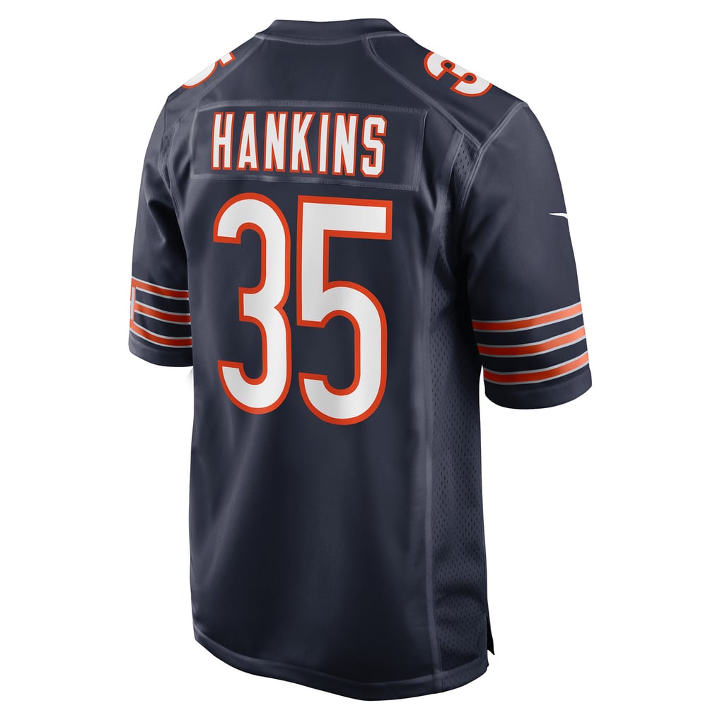 Men's Chicago Bears Deion Hankins Nike Navy Team Game Jersey - Image 4