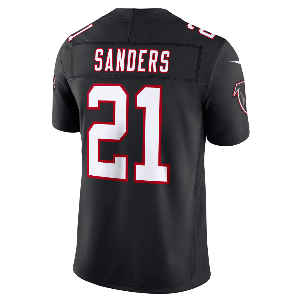 Men's Atlanta Falcons Deion Sanders Nike Black Alternate Throwback Vapor F.U.S.E. Stitched Retired Limited Jersey