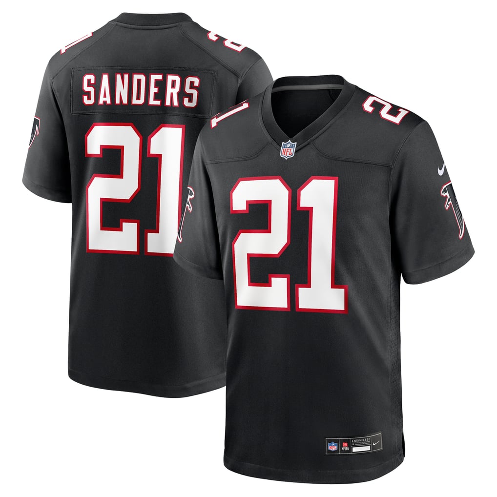 Men's Atlanta Falcons Deion Sanders Nike Black Retired Player Alternate Game Jersey