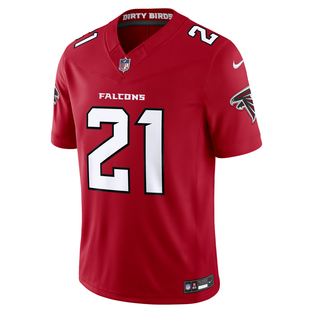Men's Atlanta Falcons Deion Sanders Nike Red Team Vapor F.U.S.E. Stitched Retired Limited Jersey