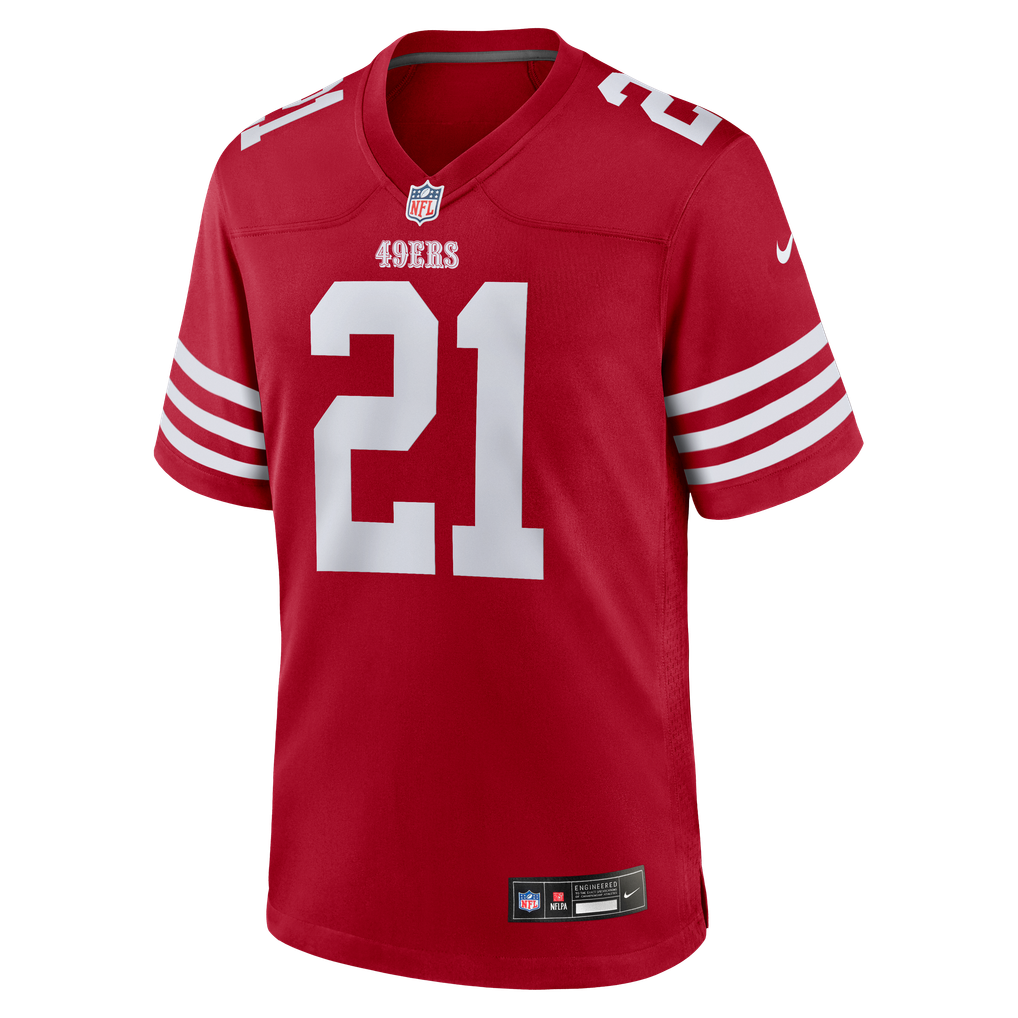 Men's San Francisco 49ers Deion Sanders Nike  Scarlet Team Retired Player Game Jersey - Image 3