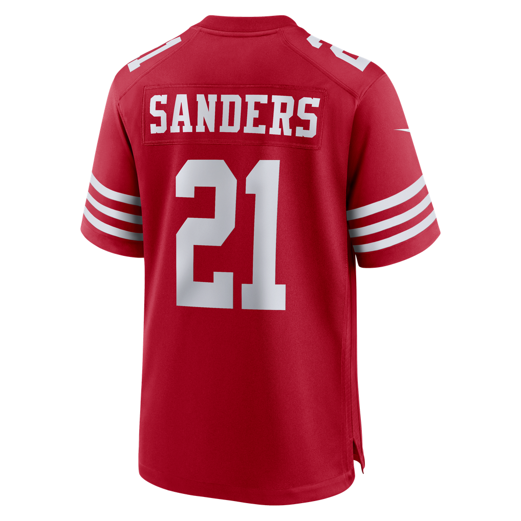 Men's San Francisco 49ers Deion Sanders Nike  Scarlet Team Retired Player Game Jersey - Image 4
