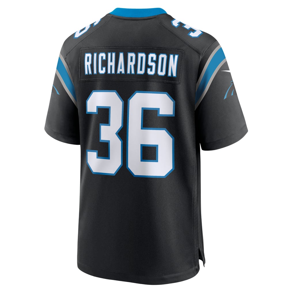 Men's Carolina Panthers Demani Richardson Nike Black Team Game Jersey - Image 4