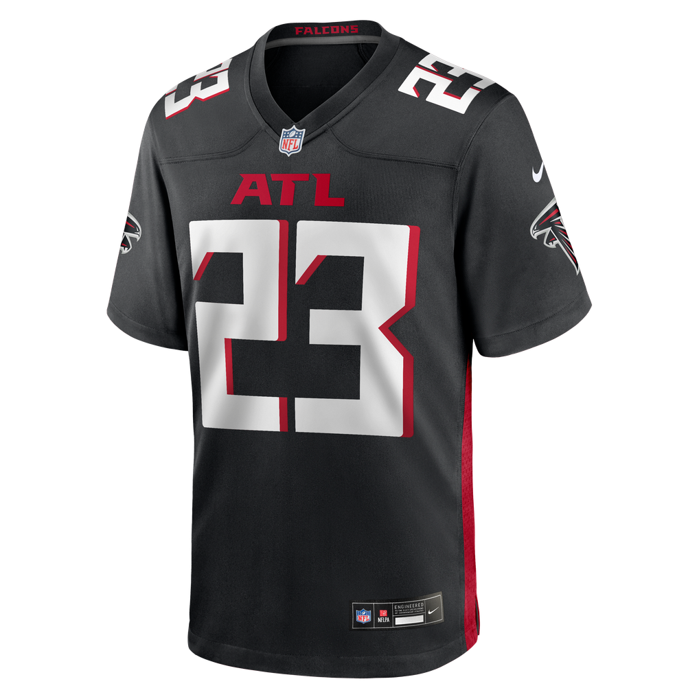 Men's Atlanta Falcons DeMarcco Hellams Nike Black Team Game Jersey