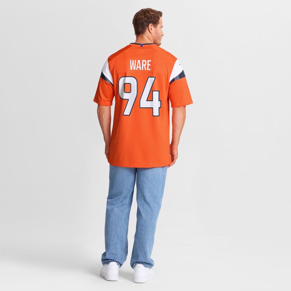 Men's Denver Broncos DeMarcus Ware Nike  Orange Team Retired Game Jersey - Image 6