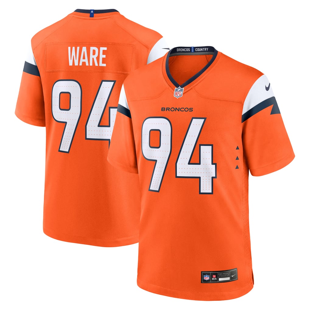 Men's Denver Broncos DeMarcus Ware Nike  Orange Team Retired Game Jersey - Image 1
