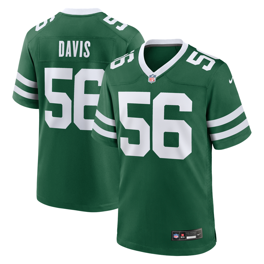 Men's New York Jets Demario Davis Nike Legacy Green Team Game Jersey - Image 1