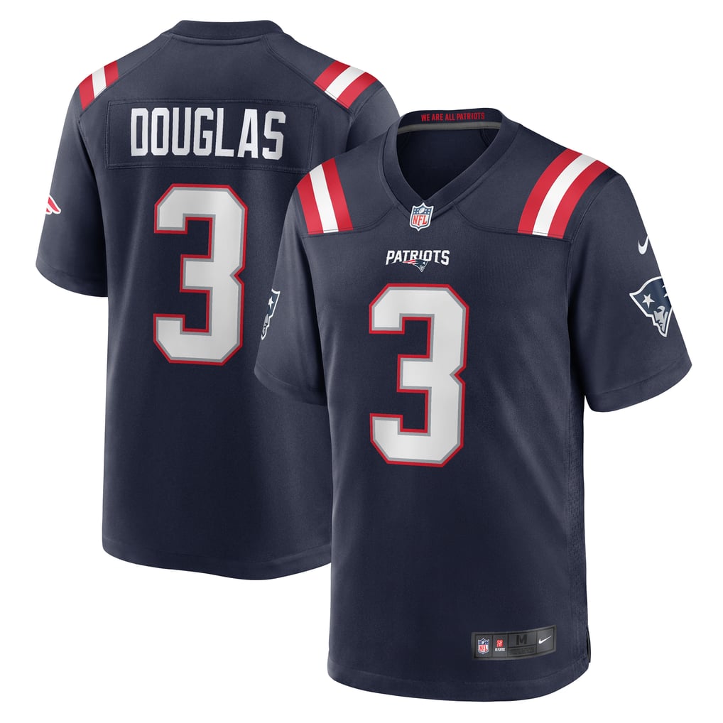Men's New England Patriots Demario Douglas Nike  Navy  Game Jersey - Image 1