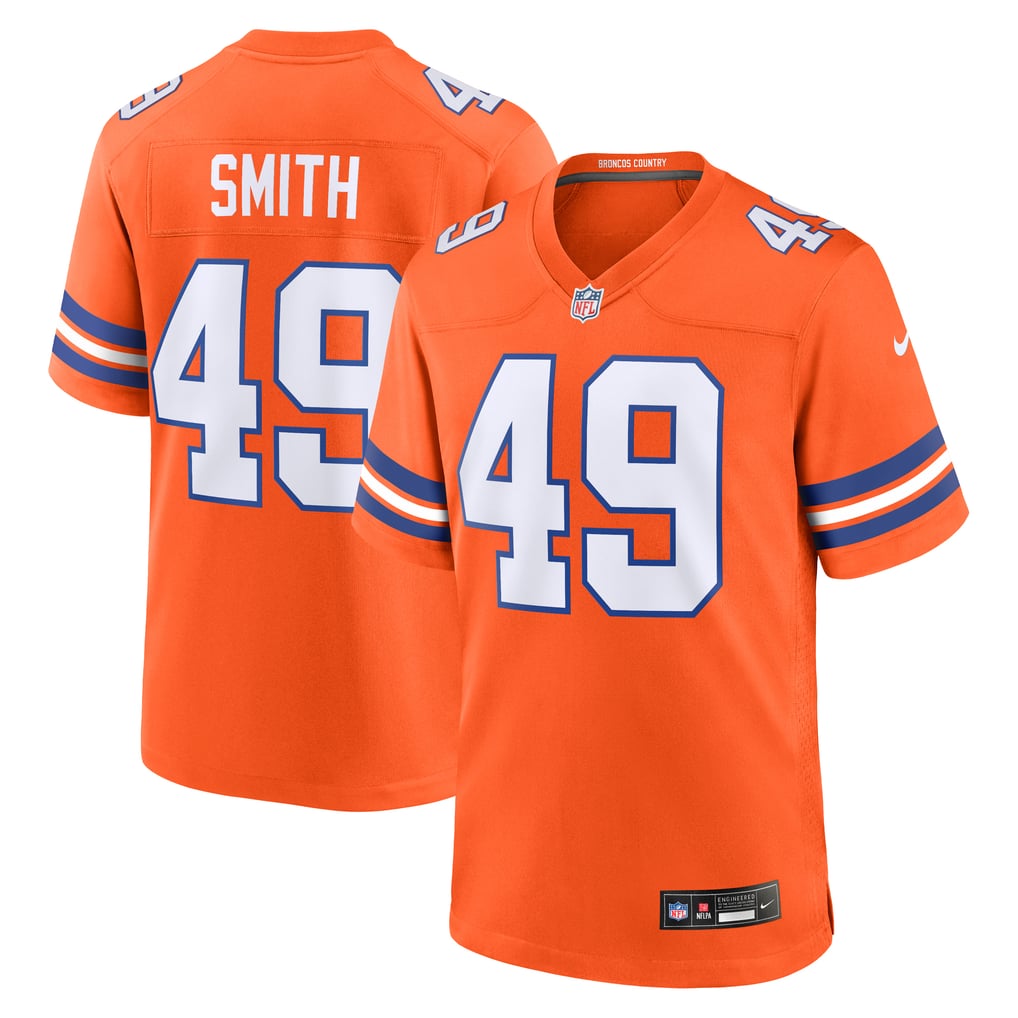 Men's Denver Broncos Dennis Smith Nike Orange Retired Player Alternate Game Jersey - Image 2
