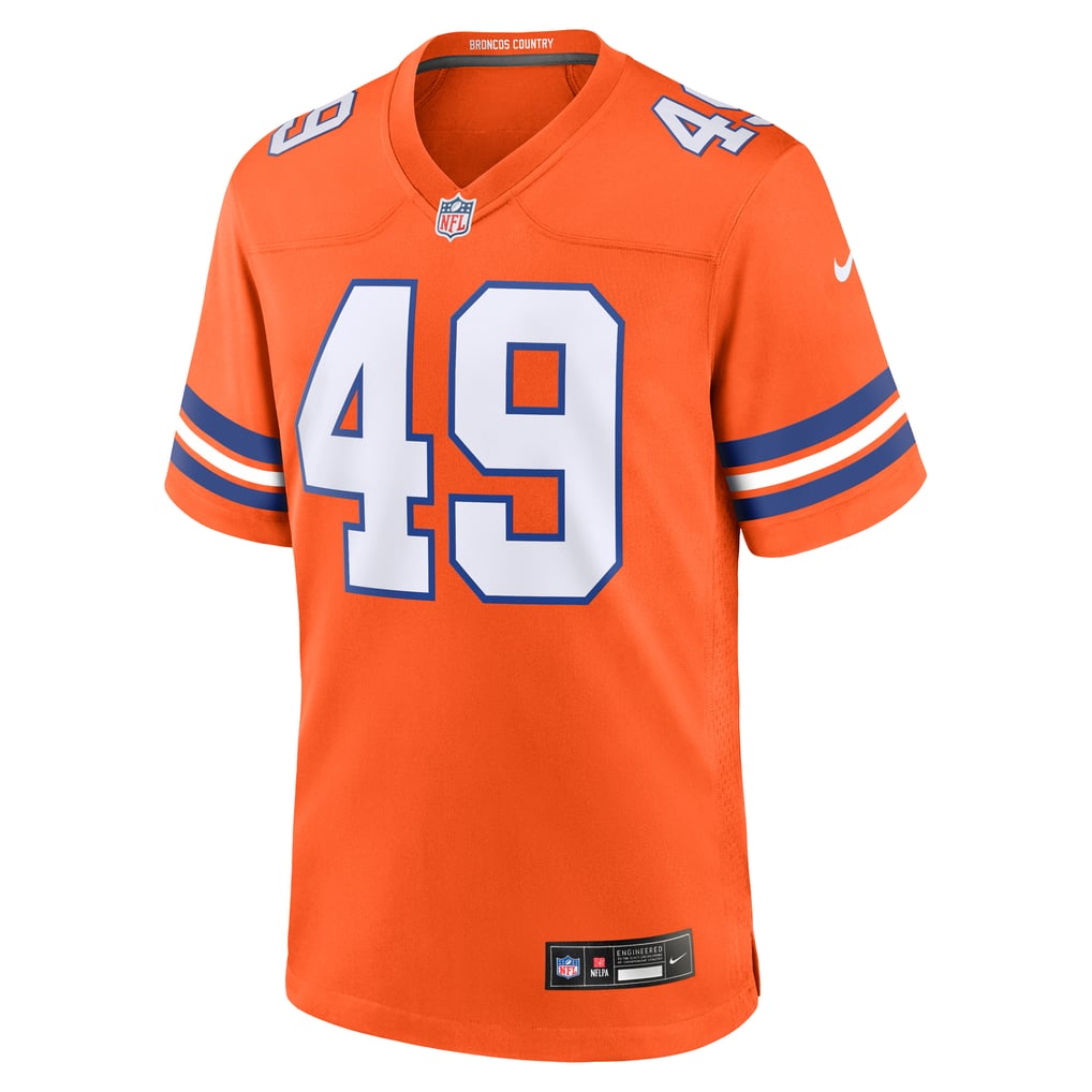 Men's Denver Broncos Dennis Smith Nike Orange Retired Player Alternate Game Jersey - Image 3