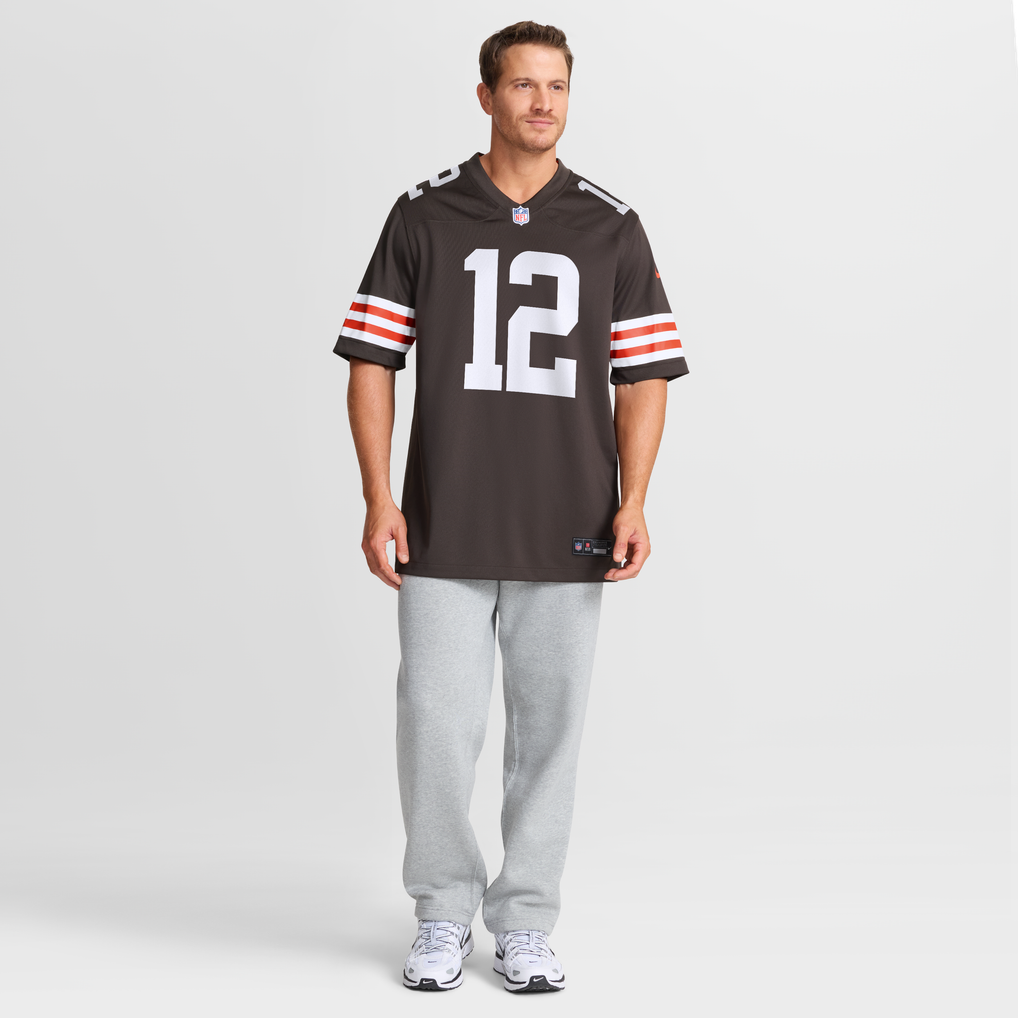 Men's Cleveland Browns Denzel Boston Nike Brown Game Jersey - Image 3