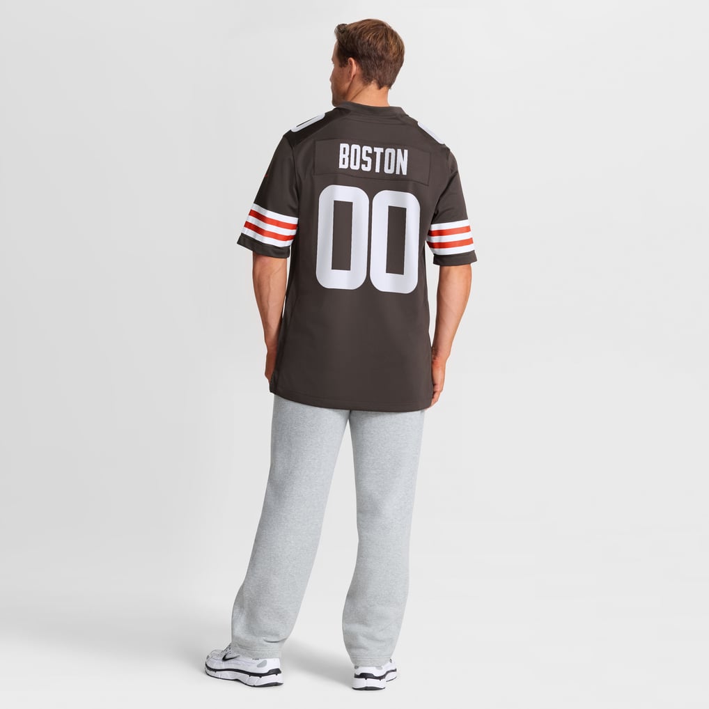 Men's Cleveland Browns Denzel Boston Nike Brown Game Jersey - Image 6