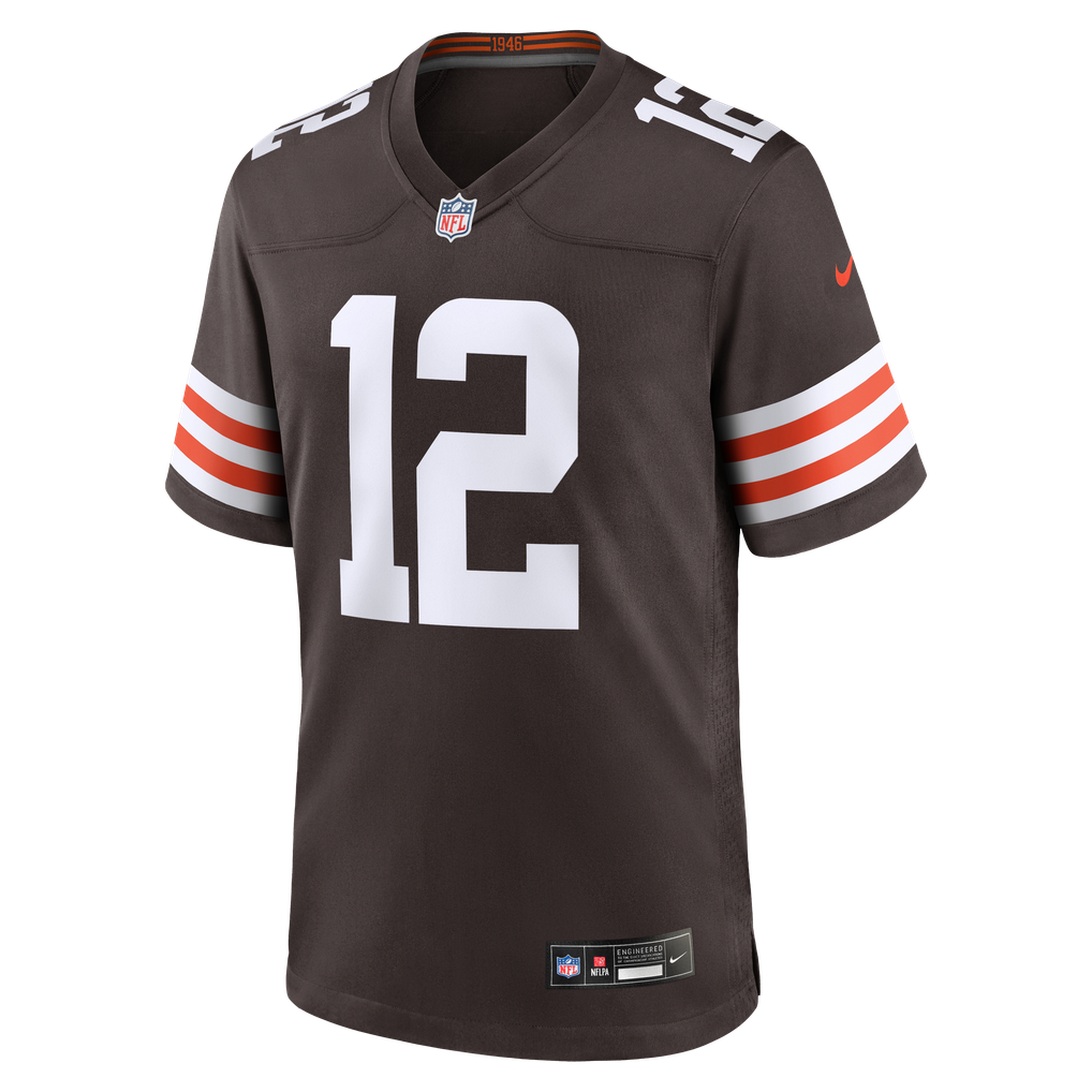 Men's Cleveland Browns Denzel Boston Nike Brown Game Jersey - Image 7
