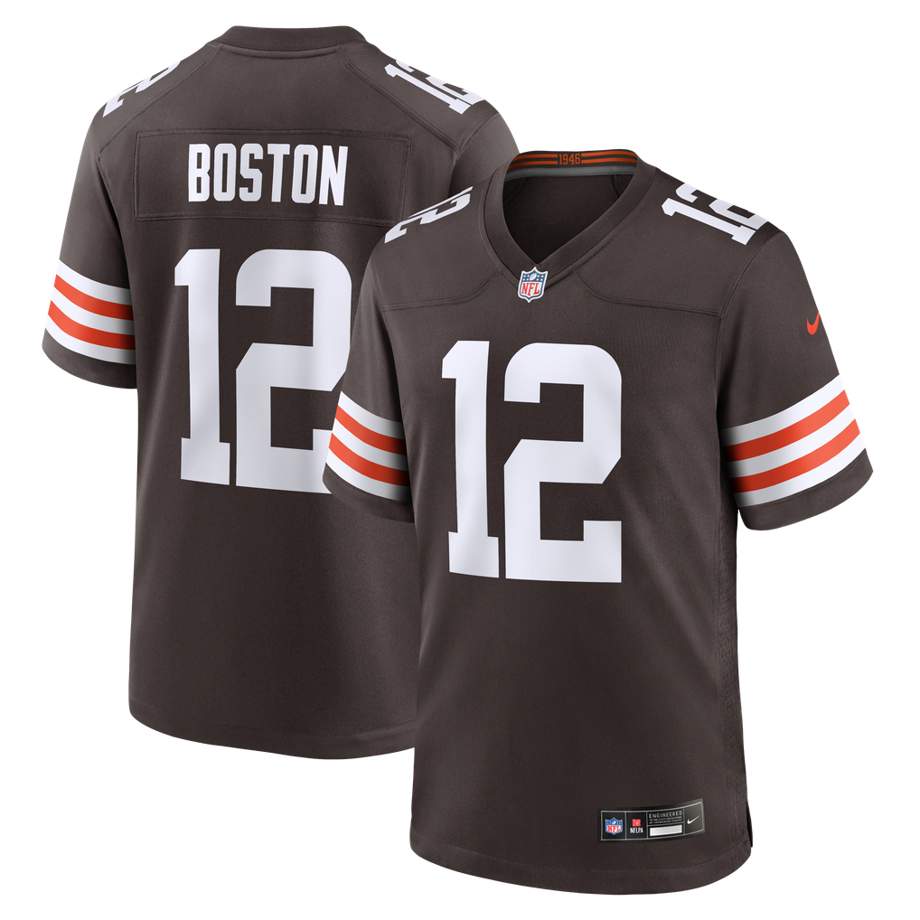 Men's Cleveland Browns Denzel Boston Nike Brown Game Jersey - Image 1