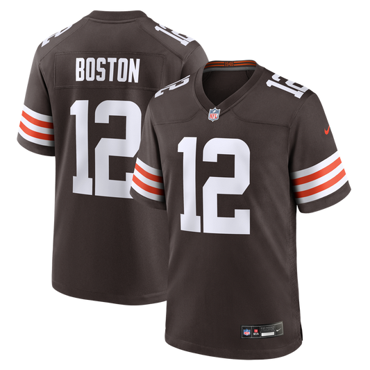 Men's Cleveland Browns Denzel Boston Nike Brown Game Jersey - Image 1