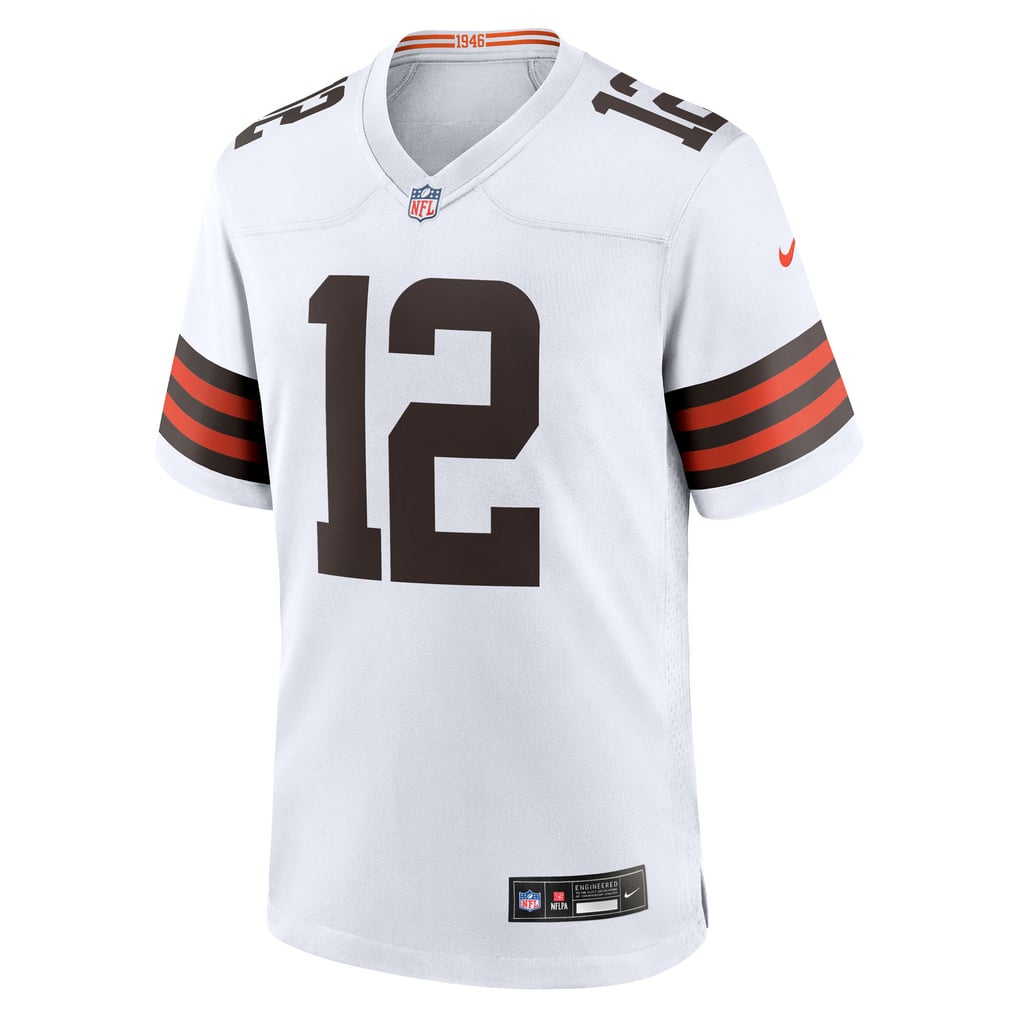 Men's Cleveland Browns Denzel Boston Nike White Game Jersey - Image 3