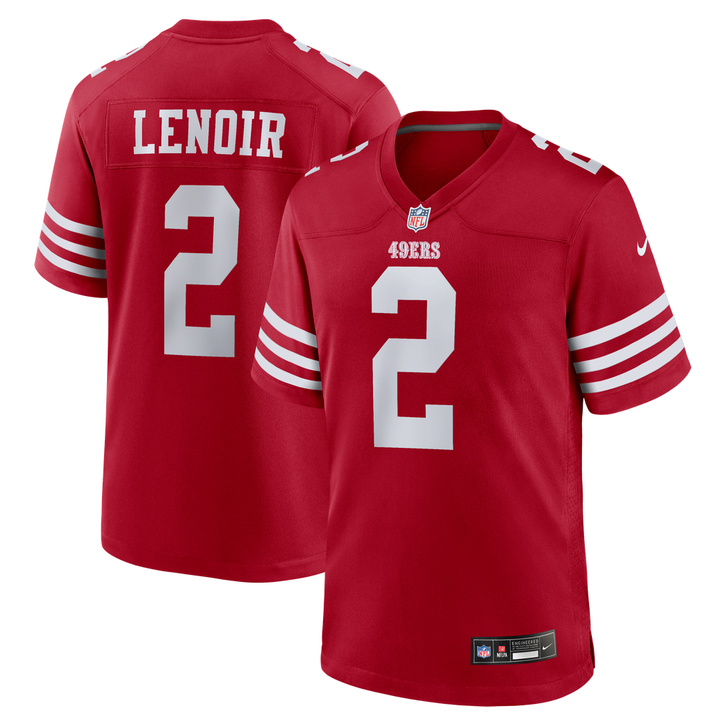Men's San Francisco 49ers Deommodore Lenoir Nike  Scarlet  Game Jersey - Image 1