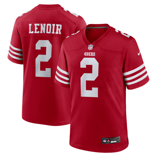 Men's San Francisco 49ers Deommodore Lenoir Nike  Scarlet  Game Jersey - Image 1