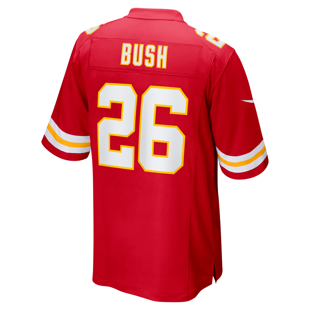 Men's Kansas City Chiefs Deon Bush Nike Red Game Player Jersey - Image 4