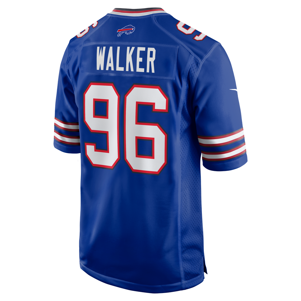 Men's Buffalo Bills Deone Walker Nike  Royal Team Game Jersey - Image 4